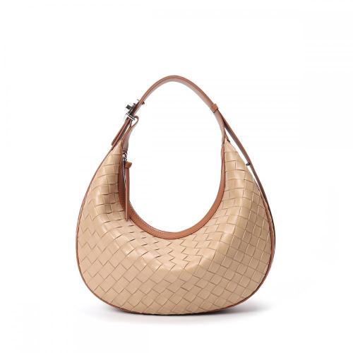 New High Quality Women Fashion Woven Genuine Leather Handbag Ladies Designer Crossbody Hand Bags Luxury Shoulder Hobo Bags