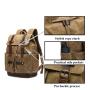 2023 hot sale Fashion Waxed Canvas men's backpack waterproof college student bookbag outdoor travel bag laptop backpack for men