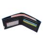 CUIKCA Short Leather Wallet For Men H007 Blue Edge Iron Included Angle Purse Photocards Wallets Leather Slim Card Holder