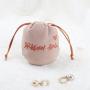 Flexography Custom Logo Printed  Microfiber Jewelry Gift Packing Bag Round Bottom Suede Drawstring Earring Bag Pouch