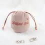 Flexography Custom Logo Printed  Microfiber Jewelry Gift Packing Bag Round Bottom Suede Drawstring Earring Bag Pouch