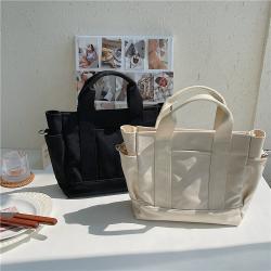 Wholesale Designer Handbag Fashion Casual Shoulder Messenger Bag Large Capacity Soft Canvas Bucket Tote Bag For Women