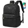 2023 Custom Quilted Fashion Travel Backpack High Quality Work College Business Bookbag Women's Laptop Backpack Purse with USB