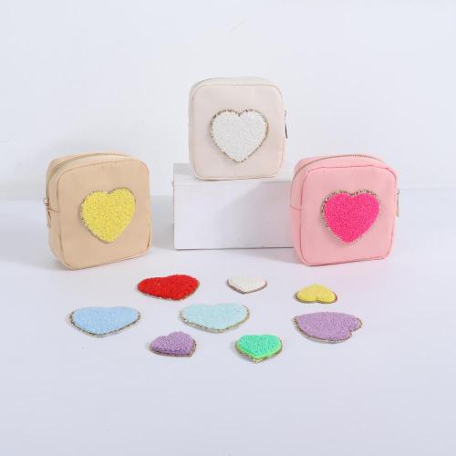 Keymay RTS No MOQ Fast Shipping Gold Zipper Personalized Valentine's Day Gift Mini Makeup Bag Small Cosmetic Bag Nylon Pouch
