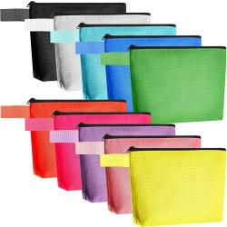 Canvas Makeup Bag Travel Cosmetic Bags Plain Makeup Pouch Multi-purpose Blank Travel Toiletry Bag With Zipper