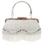 European and American Women's Handbag Bolsos New Fashion Ladies Bag Pu Pure Color Diamond-encrusted Party Bag