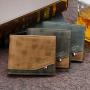 ZWY279 New Hot Gold Printed Hinge Men Short Wallet Wholesale PU Lightweight Frosted Card Case Daily Business Simple Money Clip