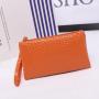 Manufacturer hot sale women's clutch bags leather wallet cheap phone purse with zipper wallets for women wholesale