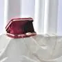 New Designer Silk Pleated Bridal Purse Clutch Evening Bag Wedding Black Dinner Bag Sling Handbag For Women
