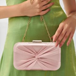 2022 New Design Women's Vintage Style Princess Fold Dress Evening Bag Wedding Party Handbag Gold Box Clutch Bag Evening Bags