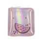 Ins style Holographic leather mini pouch bag custom printing designer wallet for girls