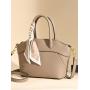 Large capacity single shoulder crossbody commuting tote bag pu leather brown crossbody bags handbag for woman