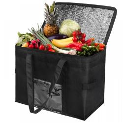 Custom Wholesale Non Woven Fabric Square Picnic Tote Grocery Thermal Shopping Bag Insulation Bag Lunch Cooler Bag With Zipper