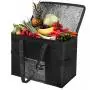 Custom Wholesale Non Woven Fabric Square Picnic Tote Grocery Thermal Shopping Bag Insulation Bag Lunch Cooler Bag With Zipper