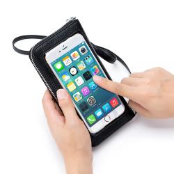 Customized waterproof phone bag crossbody mobile phone bag leather cellphone bag for women