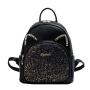 Cute Crystal Diamond Glitter Backpack  For Girls New Fashion Waterproof PU Leather Ladies Designer Bags Cartoon Pattern