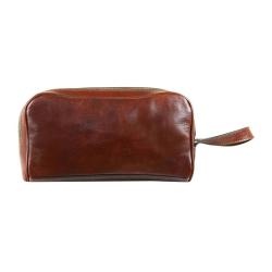 Customized leather dopp kit men toiletry bags travel bag pouch