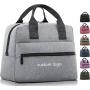 Gelory Custom Wholesale Insulated Lunch Tote Bag Box Custom Logo Lunch Cooler Container Bag for Women/Men/Work/Picnic