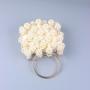 Custom acrylic resin beads woven Handmade Women's Evening Bags Mini Pearl Beaded Handbag with Hollow out Feature
