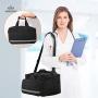 Health Nurse Bag Medical Bag Empty First Aid Storage with Detachable Divider Medical Supplies Bag
