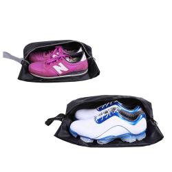 New Arrivals Black Portable Compressed Travel Waterproof Shoe Bag Zipper Storage Pouch Bags
