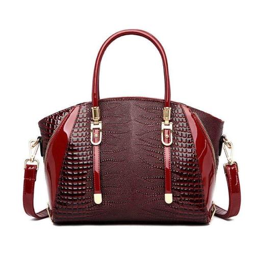 OEM women tote bags crocodile leather  women handbag  fashion handbags for ladies factory  wholesale custom logo