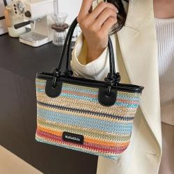 ZWY322 New Women Summer Straw Shoulder Bag Wholesale Beach Vacation Woven Bag Eco-friendly Fashion Daily Travel Crossbody Bag