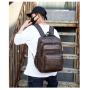ZF197 Men Backpack PU Computer Bag Breathable Waterproof Schoolbag Fashion Popular Outdoor Travel Shoulder Bag USB Port