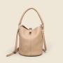 2024 Custom LOW MOQ Leather Bucket Bag Handbag For Women Ladies With Small Clutch