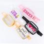 Keymay RTS No MOQ Personalized Chenille Letter Patches Transparent PVC Clear Stadium Bags Waterproof Waist Pack Clear Belt Bag