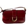 ZR383 Advanced Feeling Bag Women's Vintage Wine Red Horseshoe Button Fashion Portable Underarm Bag Single Shoulder Crossbody Bag