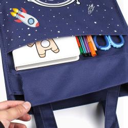 KBW747 Stationery Bag Students Large-capacity Canvas Shopping Bag Handheld Cramming Bag Waterproof Hand-carrying Schoolbag