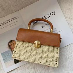 CCF720 Vintage Summer Handmade Straw Handbag 2023 Straw Beach Bags for Women New Shoulder Bags Basket Straw Weave Beach Bags