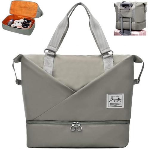 Ladies Overnight Travel Duffle Bag Water Resistant Weekend Gym Bag with Shoes Compartment & Dry Wet Separation Pocket