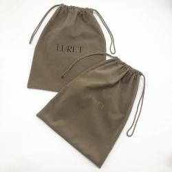 Custom Screen Emboss Printed Velvet Shoe Gift Drawstring Pouch Super Soft Shoe Dust Packaging Pouch Bag