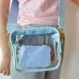 Girls Teenagers Transparent Phone Purse Women Waist Bag Girls Concert Game day Messenger Stadium Clear Bag Clear Crossbody Bag
