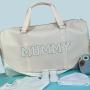 Factory Direct Personalized overnight bags for women varsity letter duffel bag Fuzzy letter patch labor hospital Duffle Bag