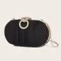 Wholesale new annular box purse women chain shoulder glitter fabric box clutch evening bags champagne shiny wrinkle clutch bag pochette femme