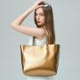 2024 Custom Genuine Leather Shoulder Tote Bag For Women Luxury With Removable Pouch