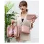 ZR359 New Fashion Woman Handbag Sets Four Piece Cover Mother Bag Handheld Lady PU One Shoulder Crossbody Bag Female Bucket Bag