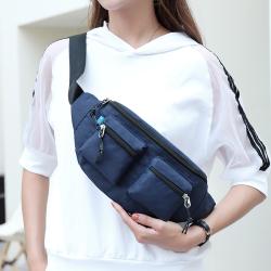 New Outdoor Sports Casual Waist Pack Large Capacity Solid Color Fashion Shoulder Bag Waterproof Chest Bag