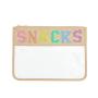 Small Transparent Letter Logo Patch Zippered Cosmetic Makeup Storage Bags Waterproof Clear PVC Pouch