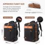 LOVEVOOK new Carry on weekender bags large 40L Expandable Suitcase Backpacks Airline bag work business women men travel backpack