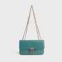 2024 Custom Pu Vegan Leather Women Chain Shoulder Bag Handbag Handles Luxury Leather Shoulder Crossbody For Ladies