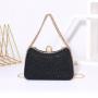 Crystal luxury diamond clutch bag lady wedding bridal evening purse hand bag rhinestone evening bag with chain