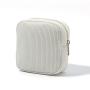 Wholesale Fashion Durable Portable Travel Velvet Zipper Women Beige Cosmetic Bag Makeup Trolley Pouch Corduroy Makeup Bag