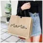 KBW024 2023 Fashion Women Handbag Linen Women Bag Large Capacity Casual Shoulder Bag Fashion Letter Package