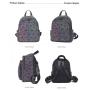 Wholesale Custom Holographic Reflective Bag Wallet Clutch Set Geometric Luminous Purses and Handbags women Backpacks