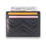 Quilted card wallet RFID quilted genuine leather card holder with logo