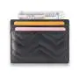 Quilted card wallet RFID quilted genuine leather card holder with logo